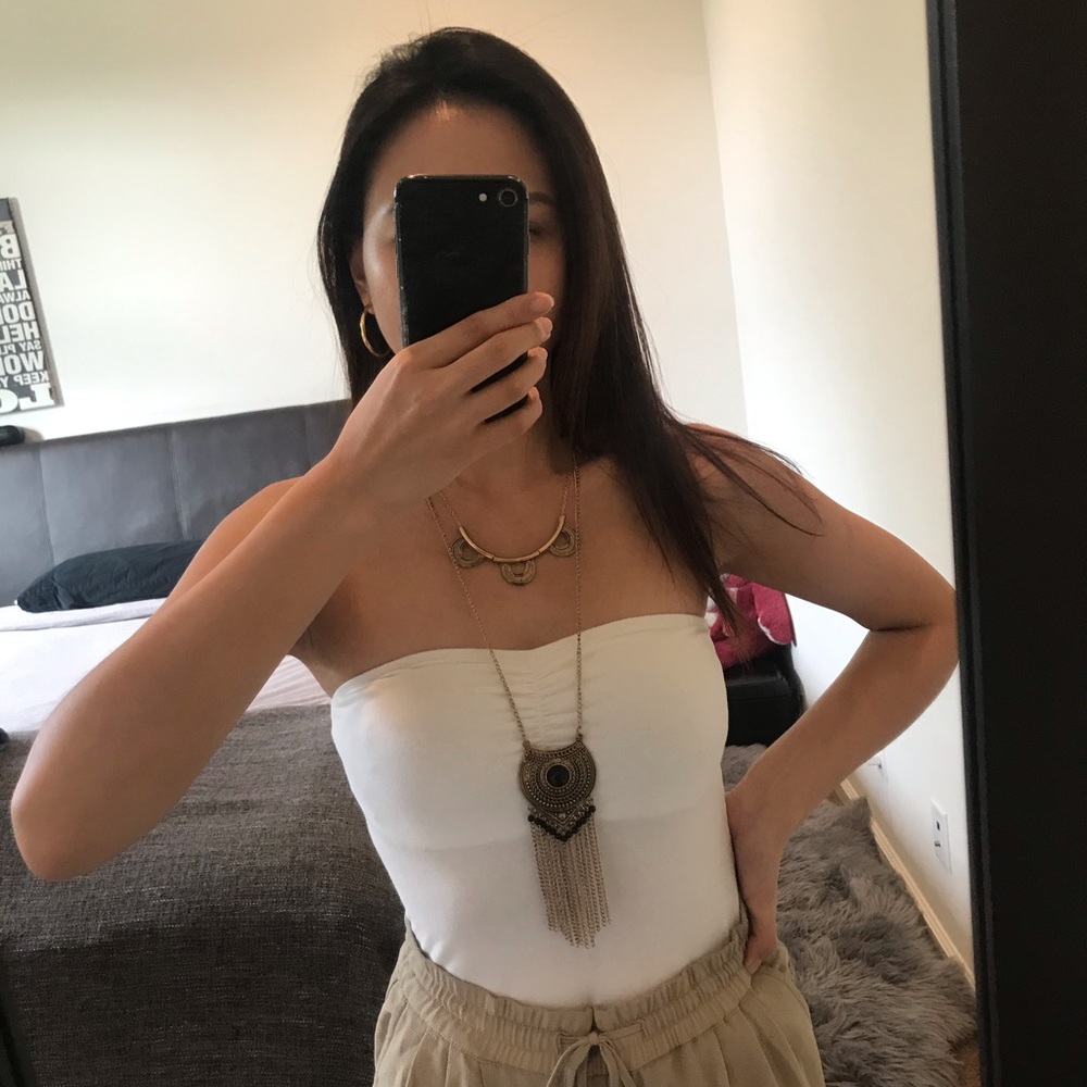 💛Pacsun white tube tank top